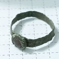 Перстень старинный с красной вставкой  , ВКЛ #59