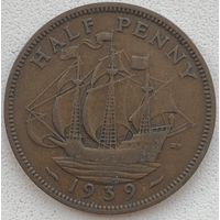 Великобритания 1/2 пенни 1939 г.
