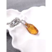 Лот С 1 РУБЛЯ! много лотов! Кулон из натурального янтаря с цепочкой