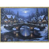 Открытка новогодняя чистая 10х15 см.