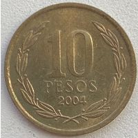 Чили 10 песо 2004 г.
