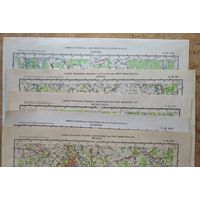 Карты 1:200 000 (в 1 см 2 км) различных частей Могилевской области. 1980-2000 г. 8 шт. Цена за 1