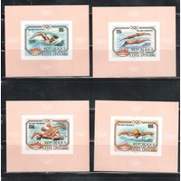 Кот-Дивуар-1983 (Мих.787В-790В) ** , Спорт, ОИ-1984, (полная серия), 4 ЛЮКС-бл.-БЗЦ