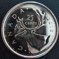 Канада 25 центов, 2018 Елизавета II, UNC. (1.1.5)