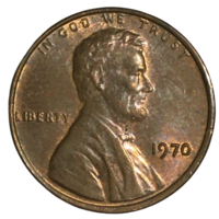 США 1 цент, 1970