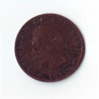 5 сантимов 1856, Наполеон III, Франция.