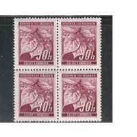 Германия(Оккупация Боснии и Моравии)-1939,(Мих.24) **  , Стандарт, Война, Флора, Липа, кв.бл.