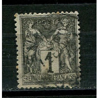 Франция - 1877/1878 - Аллегория 1С - 1 марка. Гашеная.  (Лот 18JH)-TG2P25