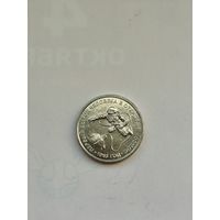 1 рубль Приднестровья 2025 год. 60 лет первому выходу человека в открытый космос.