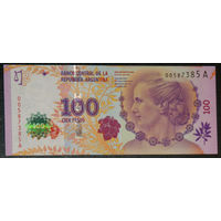Аргентина 100 песо ND (2012) Эвита серия A UNC