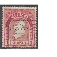 Ирландия. Карта страны. 1922г. Mi#41. Марка с перфином.
