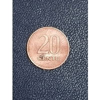 20 центов 1991г. Литва
