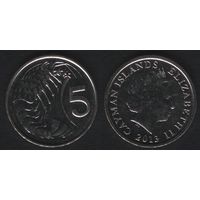 Кайманы km132 5 центов 2013 год (nf02