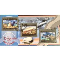 Гвинея 2012. Знаменитые дирижабль начала 20 века. Малый лист