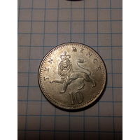 10 пенсов  Великобритания 1992 год.