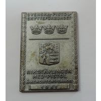 Настольная юбилейная медаль 1981 г. Швеция. Диаметр 3.5 - 5 см.