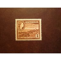 Британское Антигуа 1953 г.Королева Елизавета II и Форт-Джеймс./01а/