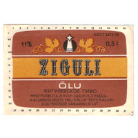 Этикетка пива Жигулевское Прибалтика П845