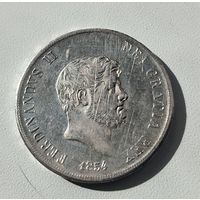 С рубля без мц! 120 грано 1854 Сицилия - нечастая! крупное серебро!