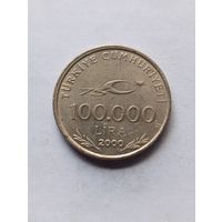 Турция. 100.000 лир 2000 года. (4).