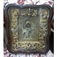 Икона Божией Матери Феодоровская, 19 век, Киот Отличный, с рубля без МНЦ!