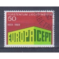 [2335] Лихтенштейн 1969. Европа.EUROPA. Одиночный выпуск. Гашеная марка.