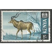 Кения. Антилопа Большой Куду. 1966г. Mi#28.