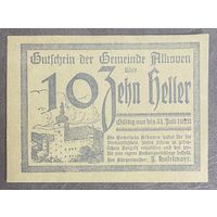 Нотгельды Австрия Алковен, 10 геллеров 1920 год