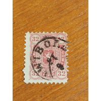 1875 Россия Великое княжество Финляндское Лин 11 гашение Выборг герб (5-8)