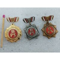 Комплект знаков ПНР. Бригада Социалистического труда. тяжёлые