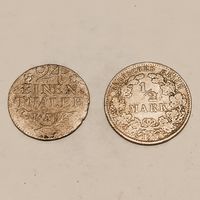 Лот монет #10 " Германия", 2 шт. 1/2 марки 1907 А, 1/12 талера 1783 А .