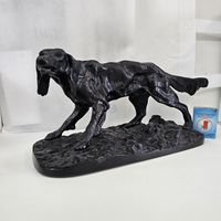 Старт с 1 Рубля !!! СССР Скульптура " Собака СЕТТЕР охота " чугун КУСА, статуэтка !!!