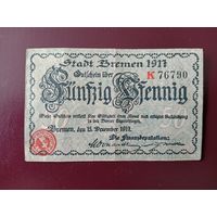 Германия 50 пфеннингов (Бремен) 1917