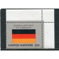 США. ООН Нью-Йорк. Флаг Германии
