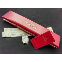 Часы золотые Condor (Swiss made - C), Au 585, футляр, сертификат и паспорт в комплекте. Торг.
