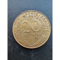 Франция 20 сантимов 1990