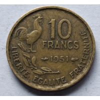 Франция. 10 франков 1951 года.