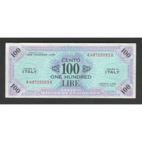 Италия 100 лир 1943 года. Серия A-B. Тип Р-M21b. Состояние XF+