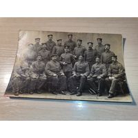 Почтовая карточка, фотография с военнослужащими до 1917 года, размер 14*9 см.