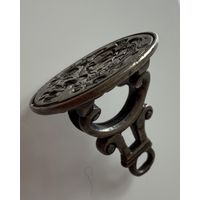 Печать Шляхетская 17-18 век. Герб именной с птицей. СЕРЕБРО. РЕДКОСТЬ.