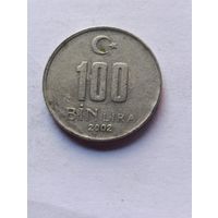 Турция. 100 Бин лир 2002 года. (4).