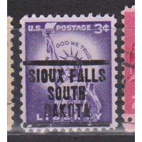 Архитектура США 1954 год Лот 7 С НАДПЕЧАТКОЙ ИЛИ ПРЕДВАРИТЕЛЬНЫМ ГАШЕНИЕМ