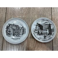 Две винтажные фарфоровые тарелки GDR.