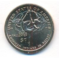 1 доллар США 2023 год Сакагавея Мария Толчиф индейцы в балете двор Р _состояние UNC