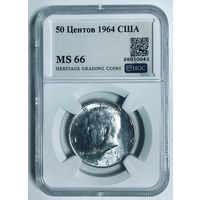50 центов 1964 Кеннеди серебро 900 пробы США ms 66 1 год чекана!