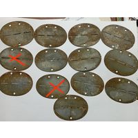 Немецкие чистые ,не набитые смертные жетоны.11 штук ,цинк.Оригинал