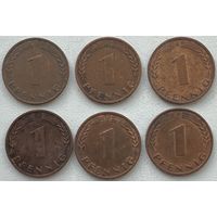 Германия 1 пфенниг 1972 г. F. Цена за 1 шт.