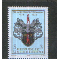 Полная серия из 1 марки 1979г. Австрия "700 лет городу Роттенманн" MNH