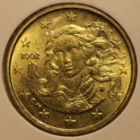 Италия 10 евроцентов 2002 год