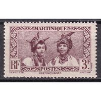 11.FrK. Франция. Колонии. Мартиника. Местные мотивы. 1933 г. 3 Fr. Mi.#151.